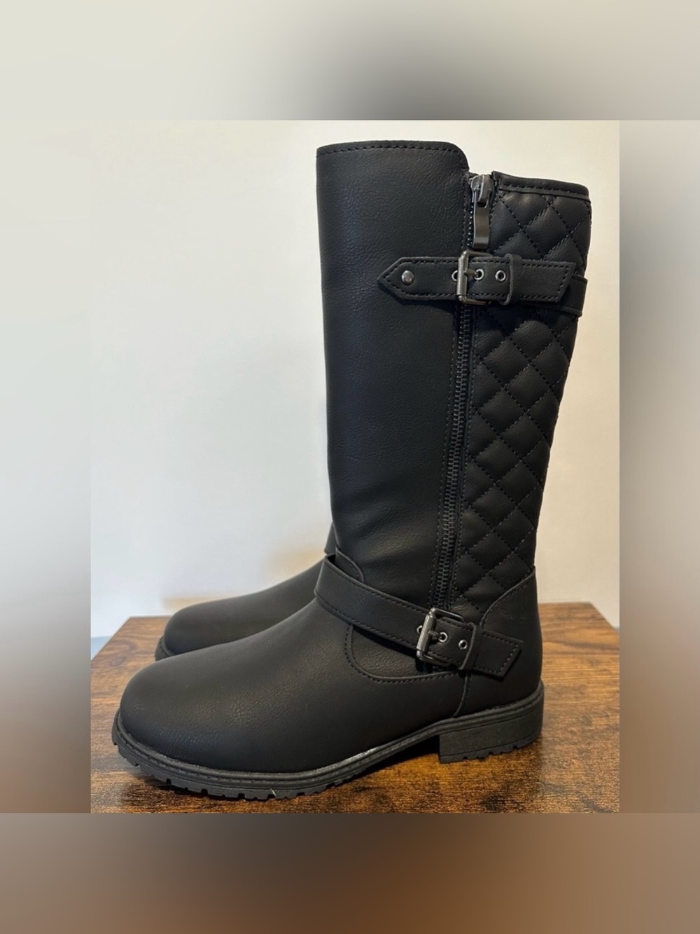 Thereabouts Toddler Girls Black Hailey Flat Heel Riding Boots NWT Size 12
